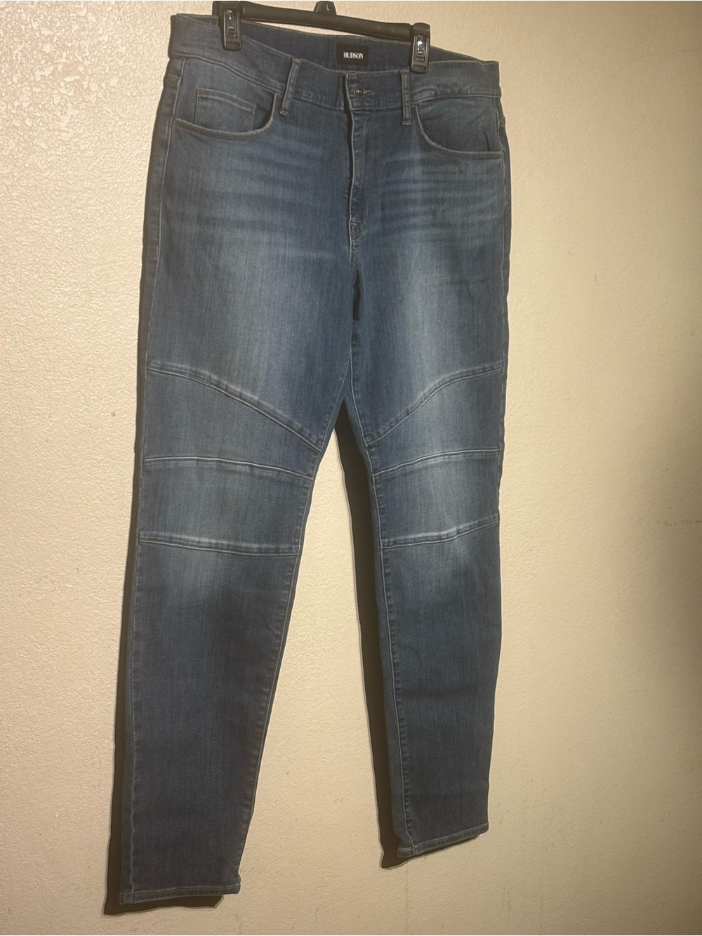 Mens Hudson Jeans "Ethan" Biker Skinny Jeans Wolfsbane 36x 34 New